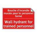 Bouche d'incendie murale pour /.../ - Wall hydrant for trained personnel /.../