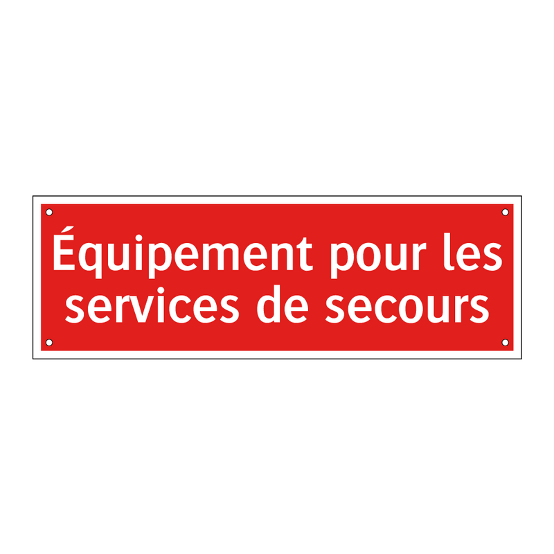 Équipement pour les services de secours