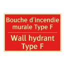 Bouche d'incendie murale Type /.../ - Wall hydrant Type F