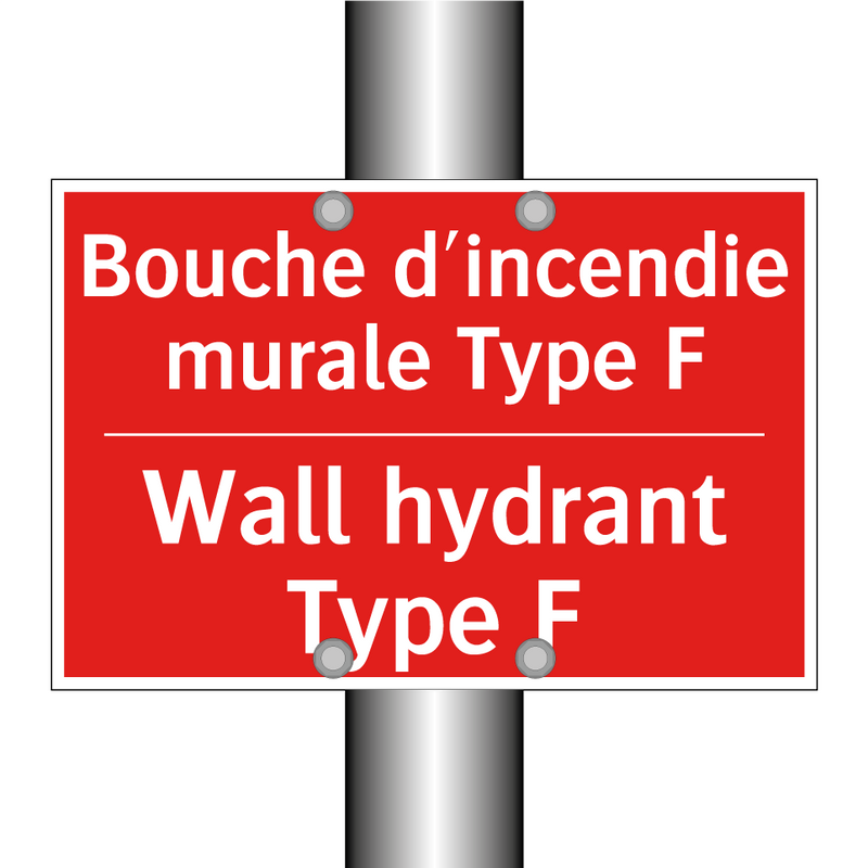 Bouche d'incendie murale Type /.../ - Wall hydrant Type F
