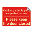 Veuillez garder la porte coupe-feu /.../ - Please keep fire door closed