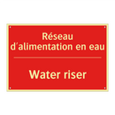 Réseau d'alimentation en eau - Water riser