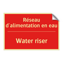 Réseau d'alimentation en eau - Water riser