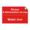 Réseau d'alimentation en eau - Water riser