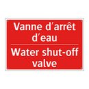 Vanne d'arrêt d'eau - Water shut-off valve