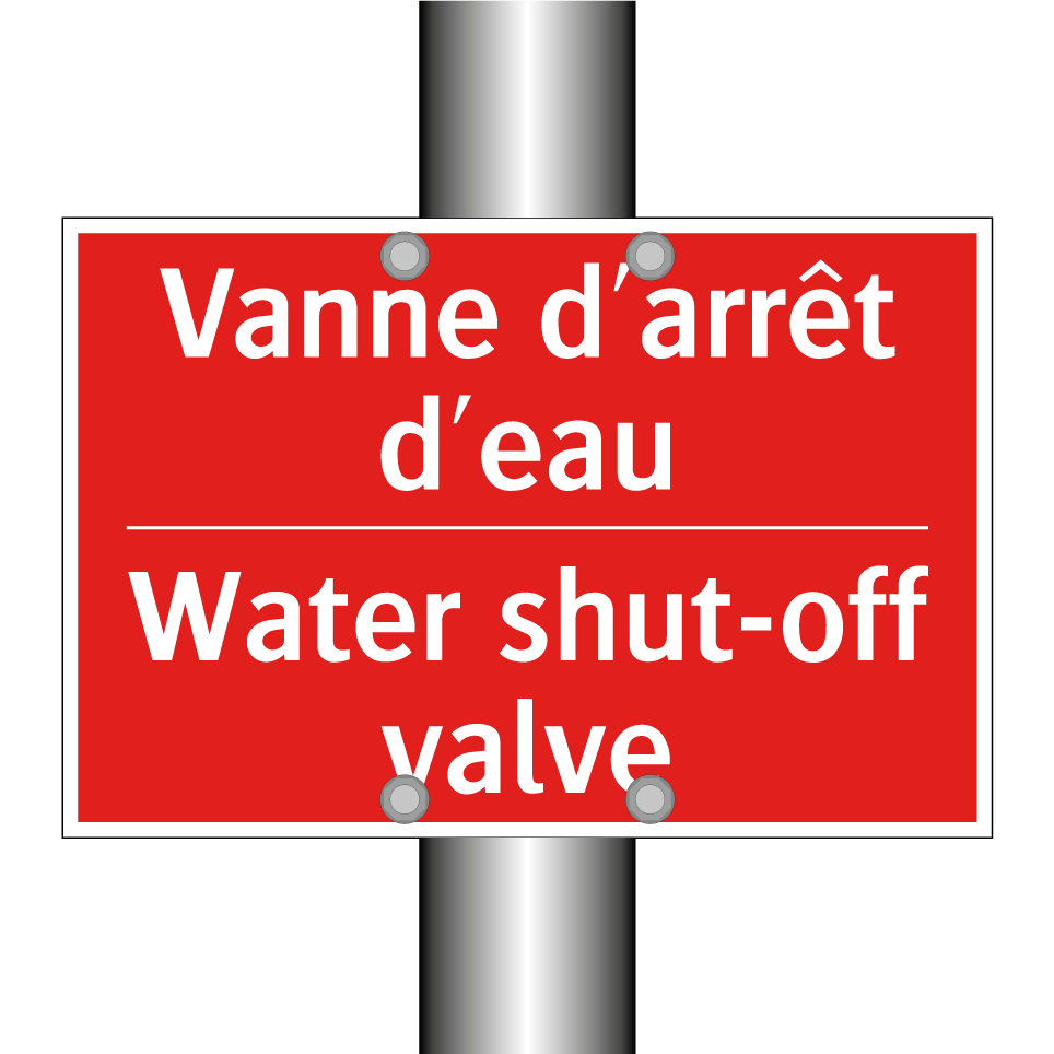 Vanne d'arrêt d'eau - Water shut-off valve