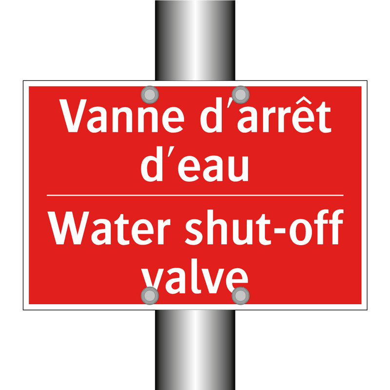 Vanne d'arrêt d'eau - Water shut-off valve