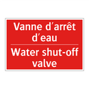 Vanne d'arrêt d'eau - Water shut-off valve