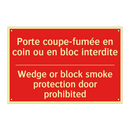 Porte coupe-fumée en coin ou en /.../ - Wedge or block smoke protection /.../
