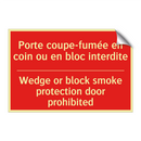 Porte coupe-fumée en coin ou en /.../ - Wedge or block smoke protection /.../