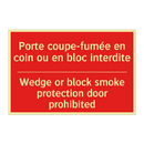 Porte coupe-fumée en coin ou en /.../ - Wedge or block smoke protection /.../