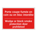 Porte coupe-fumée en coin ou en /.../ - Wedge or block smoke protection /.../