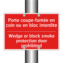 Porte coupe-fumée en coin ou en /.../ - Wedge or block smoke protection /.../