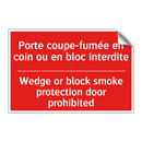 Porte coupe-fumée en coin ou en /.../ - Wedge or block smoke protection /.../