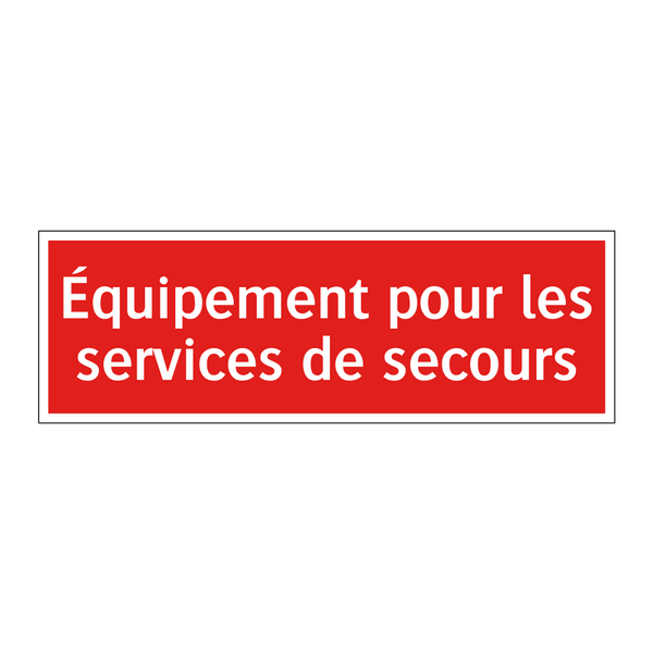 Équipement pour les services de secours