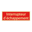 Interrupteur d'échappement