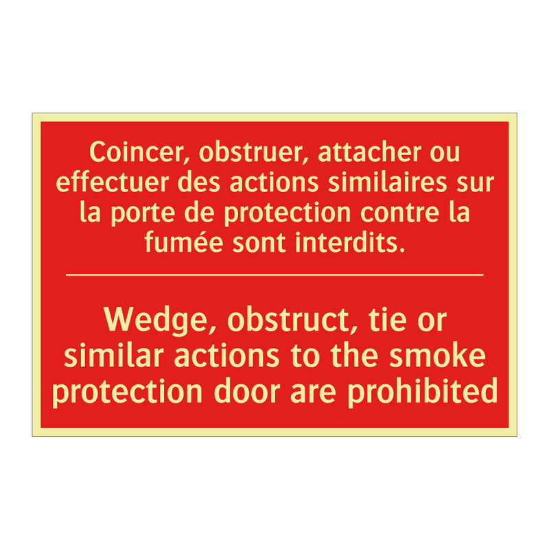 Coincer, obstruer, attacher ou /.../ - Wedge, obstruct, tie or similar /.../