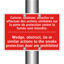 Coincer, obstruer, attacher ou /.../ - Wedge, obstruct, tie or similar /.../