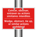 Coincer, obstruer, entraver ou /.../ - Wedge, obstruct, tie up, or similar /.../