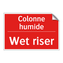 Colonne humide - Wet riser