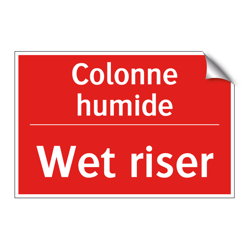 Colonne humide - Wet riser