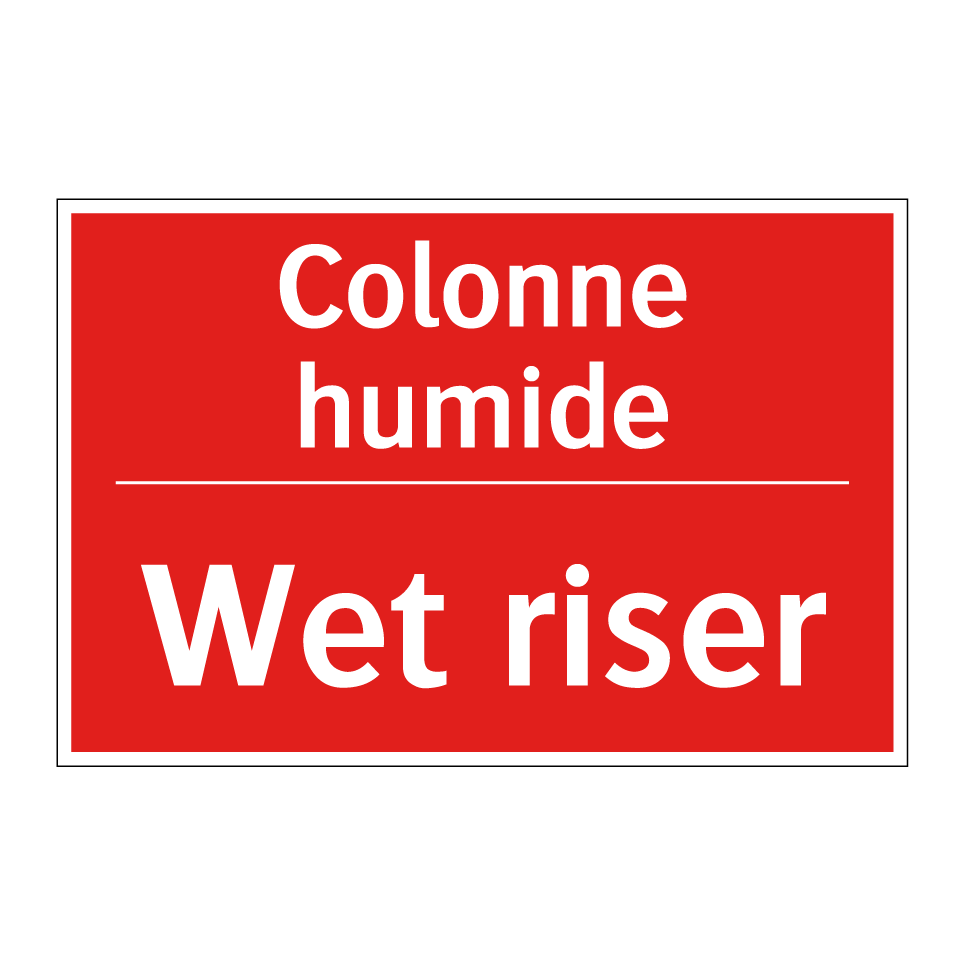 Colonne humide - Wet riser