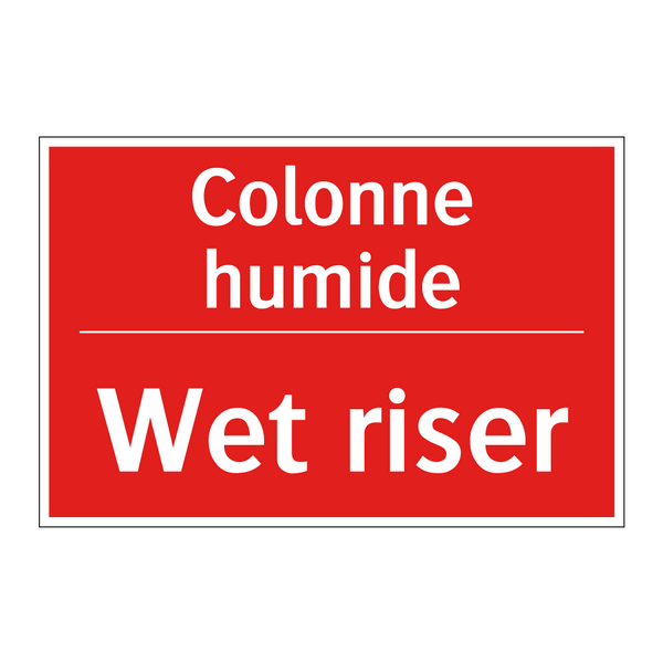 Colonne humide - Wet riser