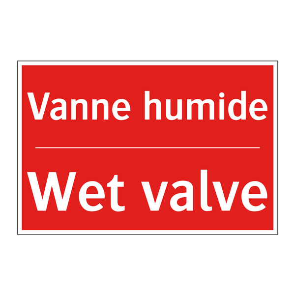 Vanne humide - Wet valve