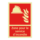 Zone pour le service d'incendie