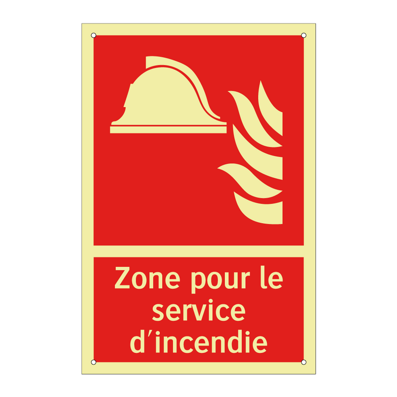 Zone pour le service d'incendie
