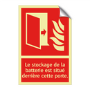 Le stockage de la batterie est situé derrière cette porte.