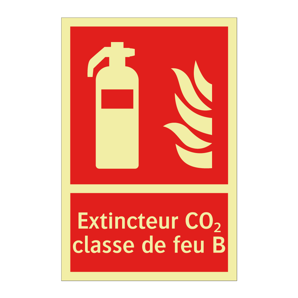 Extincteur CO₂ classe de feu B