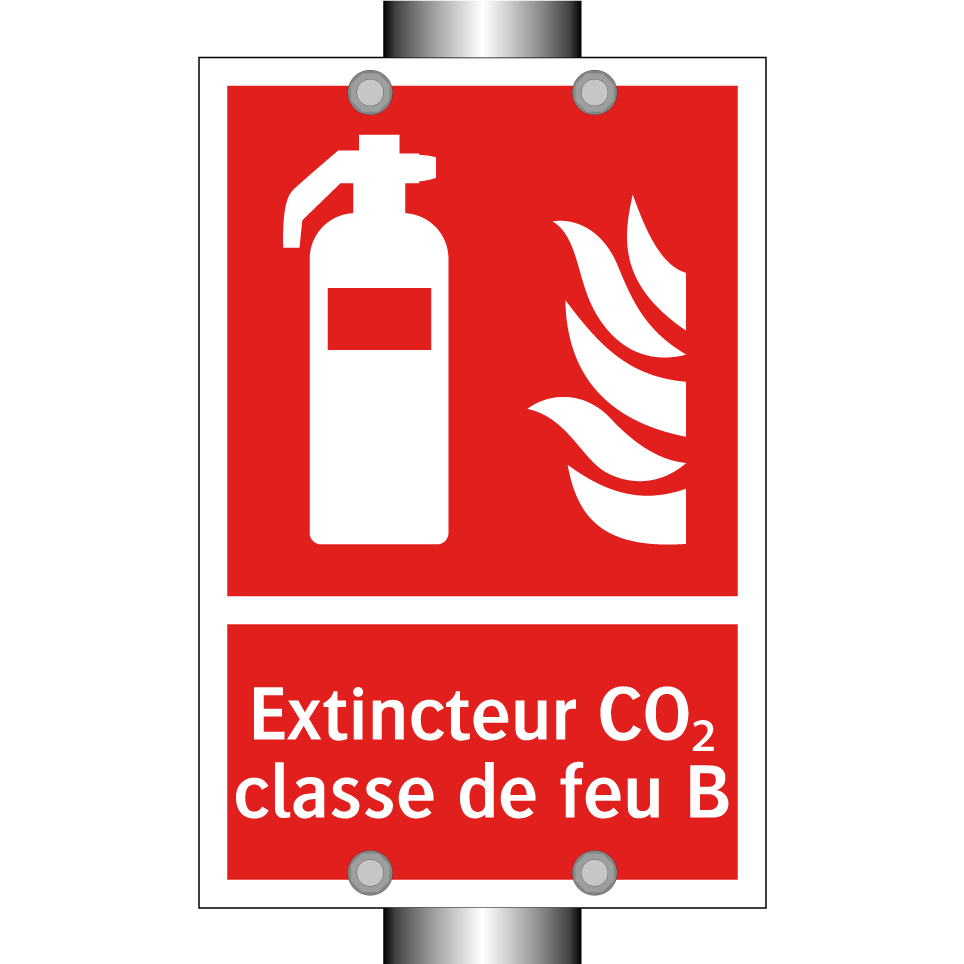 Extincteur CO₂ classe de feu B