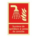 Système de sprinklers à vanne de contrôle