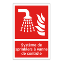 Système de sprinklers à vanne de contrôle