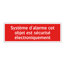 Système d'alarme cet objet est sécurisé électroniquement