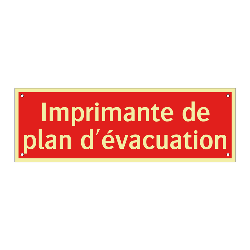 Imprimante de plan d'évacuation