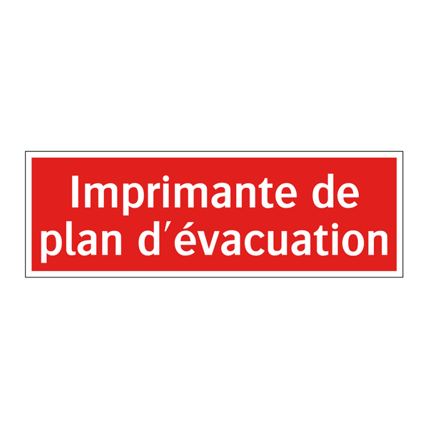 Imprimante de plan d'évacuation