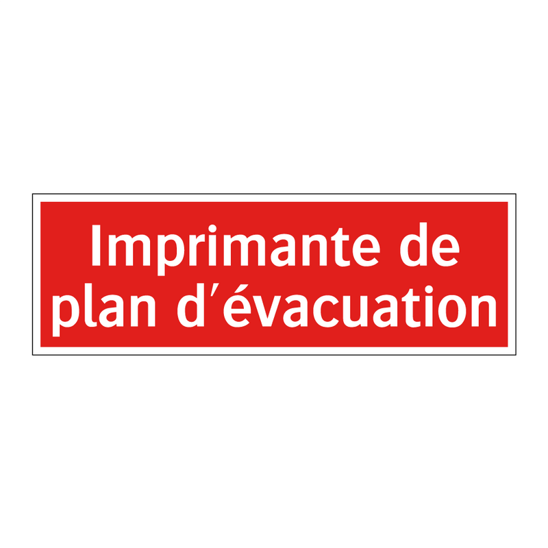 Imprimante de plan d'évacuation