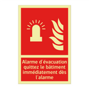 Alarme d'évacuation quittez le bâtiment immédiatement dès l'alarme