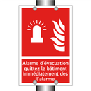Alarme d'évacuation quittez le bâtiment immédiatement dès l'alarme