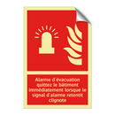 Alarme d'évacuation quittez le bâtiment immédiatement lorsque le signal d'alarme retentit clignote