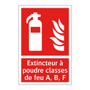 Extincteur à poudre classes de feu A, B, F