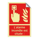 L'alarme incendie est située :