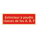 Extincteur à poudre classes de feu A, B, F