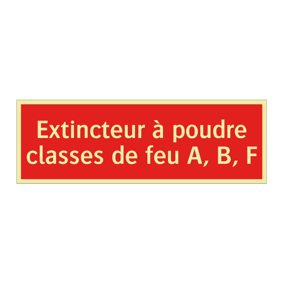 Extincteur à poudre classes de feu A, B, F