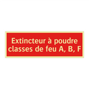 Extincteur à poudre classes de feu A, B, F