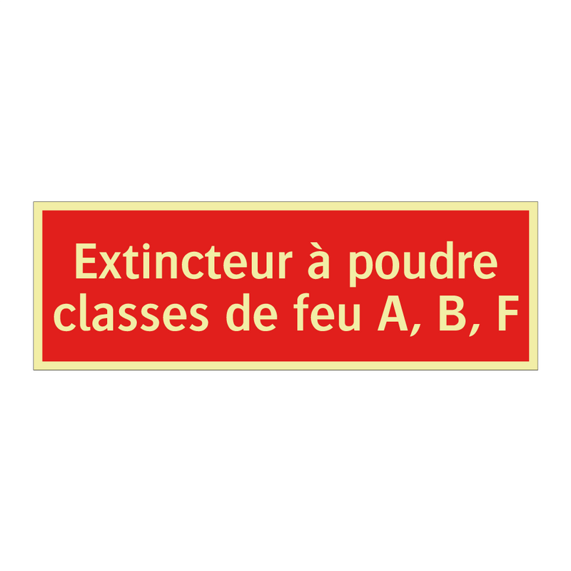Extincteur à poudre classes de feu A, B, F