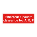 Extincteur à poudre classes de feu A, B, F