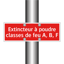 Extincteur à poudre classes de feu A, B, F
